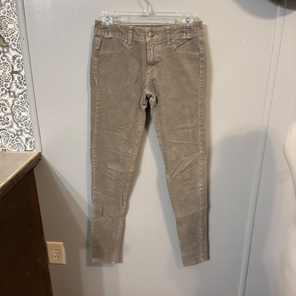 American Eagle Light Grey Corduroy 360 Super Stretch Jegging Pant (Women 0 Long)